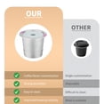 thumbnail image 5 of Reusable Stainless Steel K-Cup for Keurig 2.0 & 1.0 Coffee Makers - 304 Stainless Steel Coffee Pod with Removable Lid, Refillable Single-Serve Cup, Compatible with All K-Cup Machines, Durable& Design, 5 of 6