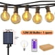 thumbnail image 1 of Guirnalda de luces LED solares para exteriores, bombillas inastillables, 8 modos de luz, decoración de fiesta de Navidad, jardín, Pub, terraza, G40, 1 of 4