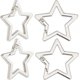 thumbnail image 1 of 8Pcs Alloy Spring Gate Rings Star Platinum 39x41x4mm, 1 of 9