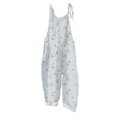 thumbnail image 2 of Iaqnaocc Jumpsuits for Women Overalls Casual Loose Adjustable Straps Floral Print Long Pant with Pockets Overalls for Women Dressy Trendy Outfits Clothes Blue S, 2 of 7