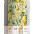 thumbnail image 6 of Yellow Lemons Sheer Curtains 84 Inch Length 2 Panels Set Window Treatments, Summer Botanical Checkered Pastoral Rod Pocket Semi Curtains for Living Room/Bedroom/Kitchen Décor, 104"W x 84"L, 6 of 7
