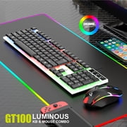 Tsuinz Wired Gaming Keyboard and Mouse Combo with Led Light for PC Laptop Xbox 1 PS4, Black