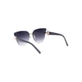 thumbnail image 4 of Womens Rimless Horn Rim Shape Rhinestone Jewel Hinge Sunglasses Gold Slate Smoke, 4 of 4