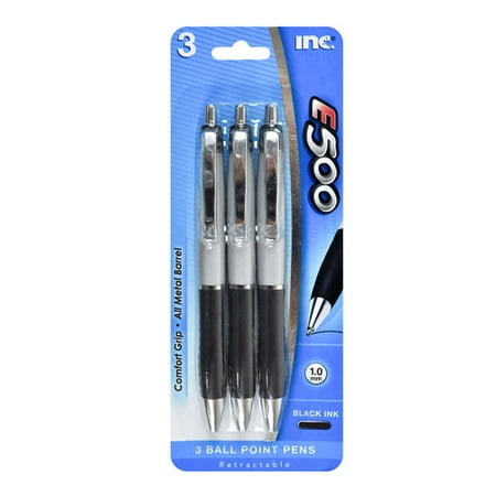 Inc 3pk E500 Retractable Pen