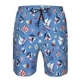 thumbnail image 3 of Fotbe Colorful Sailing Ship Trajes de Baño Estampados para Hombre, Shorts de Verano de Secado Rápido, Ropa de Playa, Bañadores-Medium, 3 of 6