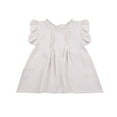 thumbnail image 2 of Robes de Princesse Unies pour Tout-Petites Filles, Douces, à Volants, Col Ras du Cou, Sans Manches, Robe d'Été, Vêtements Décontractés, 2 of 7