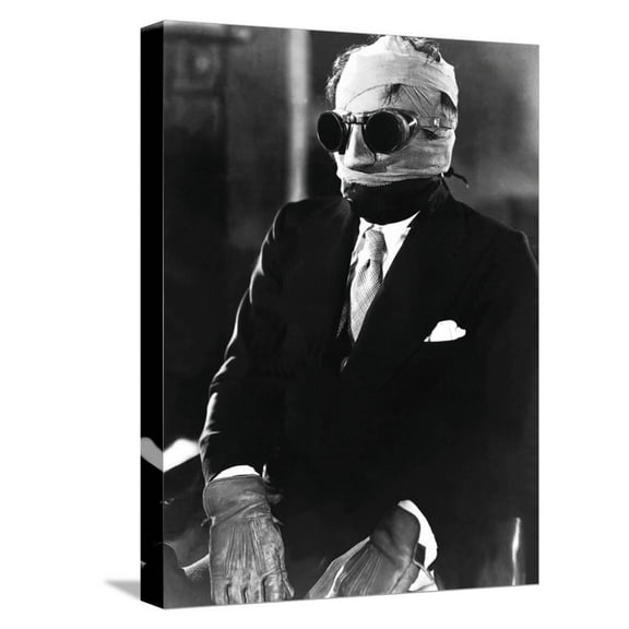 Art.com The Invisible Man, Claude Rains, 1933 Stretched Canvas Print Wall Art, 12" x 16"
