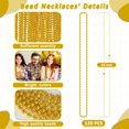 thumbnail image 2 of Collar de abalorios Huskein Gold Mardi Gras, 120 unidades, 84 cm, plástico, 2 of 7