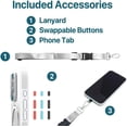thumbnail image 4 of BLACK+DECKER 360°Spin Magnetic Stand for iPhone 16 Pro Case, Compatible with MagSafe Protective Stylish for iPhone 16 Pro Case for Women, Ostand Kickstand Rotatable, Lanyard, Extra Buttons, White, 4 of 10