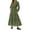 Army Green, variant on Women's Fall Maxi Dress Long Sleeve V Neck Eyelet Hollow Out A Line Long Flowy Wedding Guest Dresses