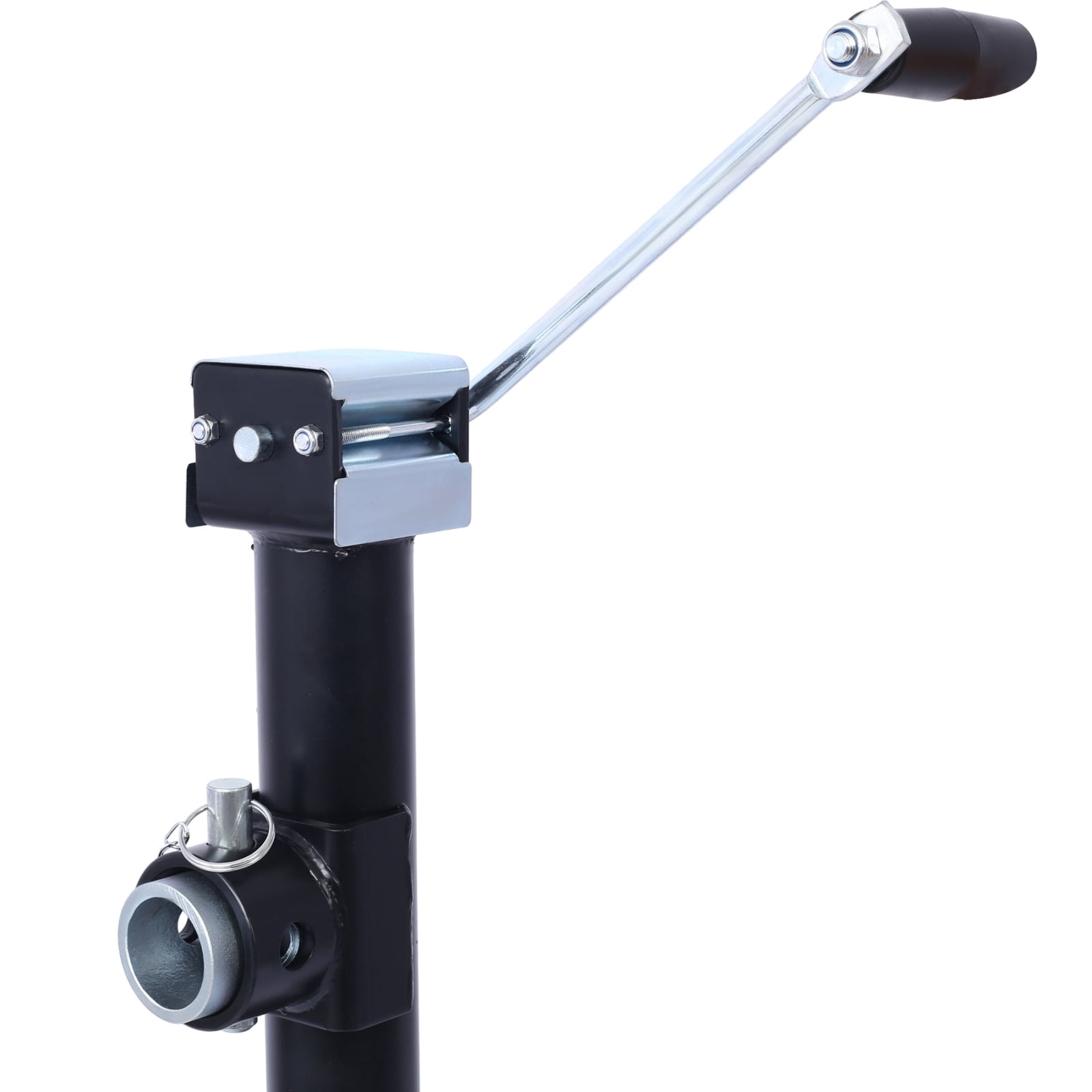 5,000LB Weld-On Swivel Trailer Jack, Heavy Duty Side-Wind Jack with 15.5" Travel & Pipe Mount