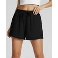 thumbnail image 3 of Real Essentials 3 Pack: Womens Ultra-Soft Athletic Lounge Casual Sweat Shorts with Pockets (Available in Plus Size), 3 of 6