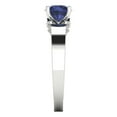 thumbnail image 3 of Clara Pucci 14K White Gold 1.06ct BlueSapphire Solitaire with Accents Ring, 3 of 8