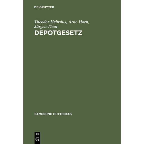 Depotgesetz : Kommentar zum Gesetz ?ber die Verwahrung und Anschaffung von Wertpapieren Vom 4. 2. 1937