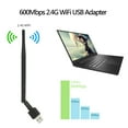 thumbnail image 3 of Andoer 600Mbps Wireless USB WiFi Adapter Dongle 2.4GHz Network LAN 802.11bgn Standard with 2dBi Detachable for Desktop Laptop PC Computers, 3 of 6