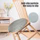 thumbnail image 5 of Cojín de asiento de piso de pana de 12 pulgadas | Almohada de meditación redonda con mechones | Espuma suave añadida para silla y piso | Asientos de tatami para sala de estar acogedora | Funda, 5 of 6