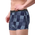 thumbnail image 3 of Wukai Blue Gingham Buffalo Check Print Men’s Underwear Breathable Boxer Briefs,&nbsp;Moisture Wicking & Breathable-XX-Large, 3 of 7