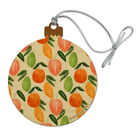 Filipino Christmas Medley Citrus Medley Lemons Limes Oranges Wood Christmas Tree Holiday Ornament ()