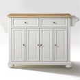 thumbnail image 3 of Crosley Alexandria Natural Wood Top Kitchen Island with Removable Casters, 3 of 7