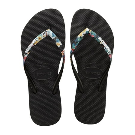 - Slim Tropical Straps Flip Flops