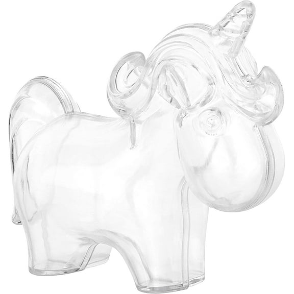 Unicorn Shaped Acrylic Candy Boxes 16 Pack 3.74"X2.75"X1.57"