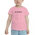 thumbnail image 2 of All You Need is Love Math Funny Toddler T-Shirts for Boys Girls (Pink, 5/6T), 2 of 5