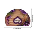 thumbnail image 3 of BiFandian Half Round Welcome Door Mat with Purple Flowers Printed, Non-Slip Washable Entrance Rugs, Vintage Rustic Semicircle Floor Mats for Indoor Outdoor Entrance Living Room Kitchen Decor, 3 of 6