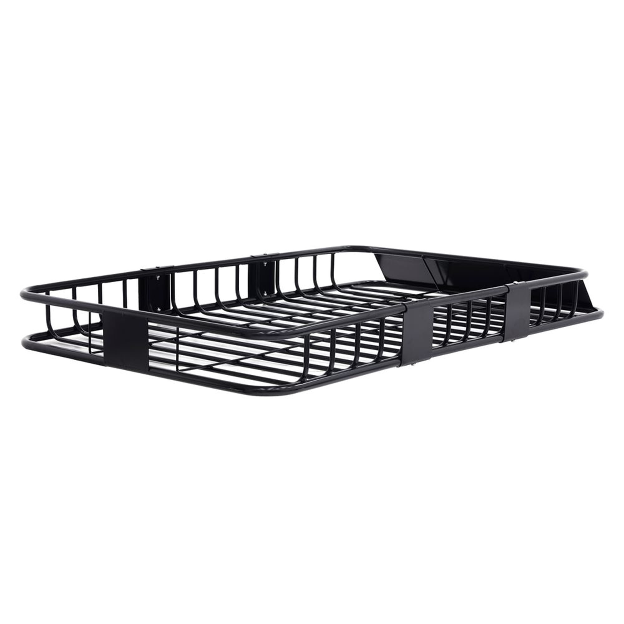 Elevate Outdoor Steel Roof Cargo Basket with Wind Fairing, XL, 150 lb Capacity, Black