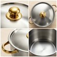 thumbnail image 4 of Tong 5 Piece Stainless Steel Cookware Featuring Heat Retention Glass Lids For Even Cooking, 4 of 6