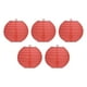 thumbnail image 4 of Faroles chinos decorativos redondos rojos, papel rojo de 4 pulgadas Faroles de papel rojos redondos Faroles de papel rojos diseñados a medida, 4 of 12