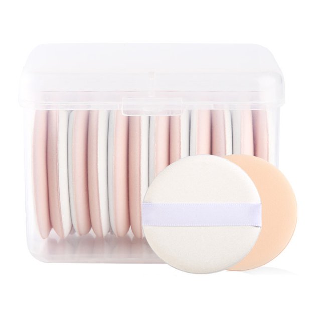 12 esponjas de maquillaje redondas para base de maquillaje con cojín de aire. Labymos hojaldre de esponja