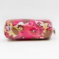 thumbnail image 4 of Retro Style Pink and Brown Floral 8" Cosmetic Bag, 4 of 6