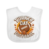 Inktastic Thanksgiving Football Turkey Day Boys or Girls Baby Bib