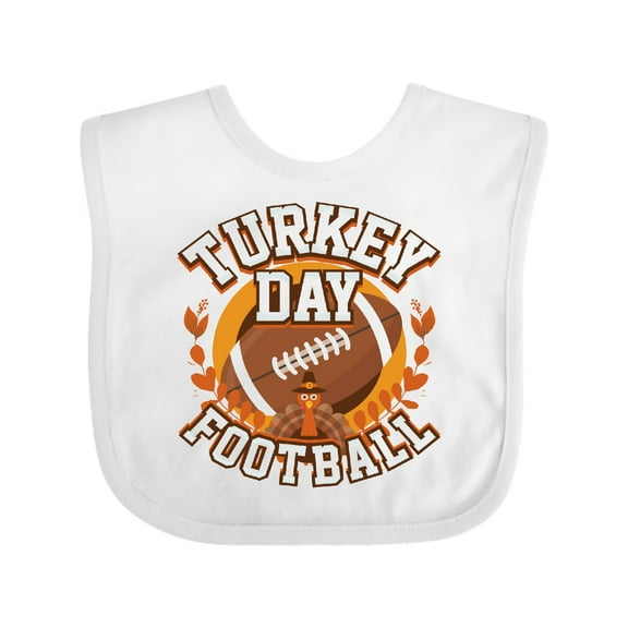 Inktastic Thanksgiving Football Turkey Day Boys or Girls Baby Bib