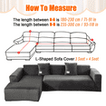 thumbnail image 2 of Eurhowing Velvet L-Shaped Sectional Sofa Cover with 4 Pillowcases, Stretch Soft Couch Slipcovers 3 Seater+4 Seater, Sofa Furniture Protector, Dark Grey, 2 of 12