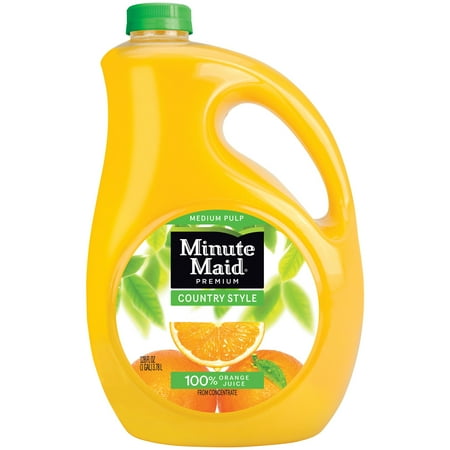 Minute Maid Orange Country Style Medium Pulp 100% Orange Juice, 1 Gallon