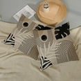 thumbnail image 5 of Black Boho Pillow Covers 20x20 Inch 2 Pcs Beige Brown Tropical Leaf Mid Century Summer Outdoor Decor Throw Pillows Modern Geometry Farmhouse Decoration Pillowcase Linen Cushion Cover for Couch, 5 of 6