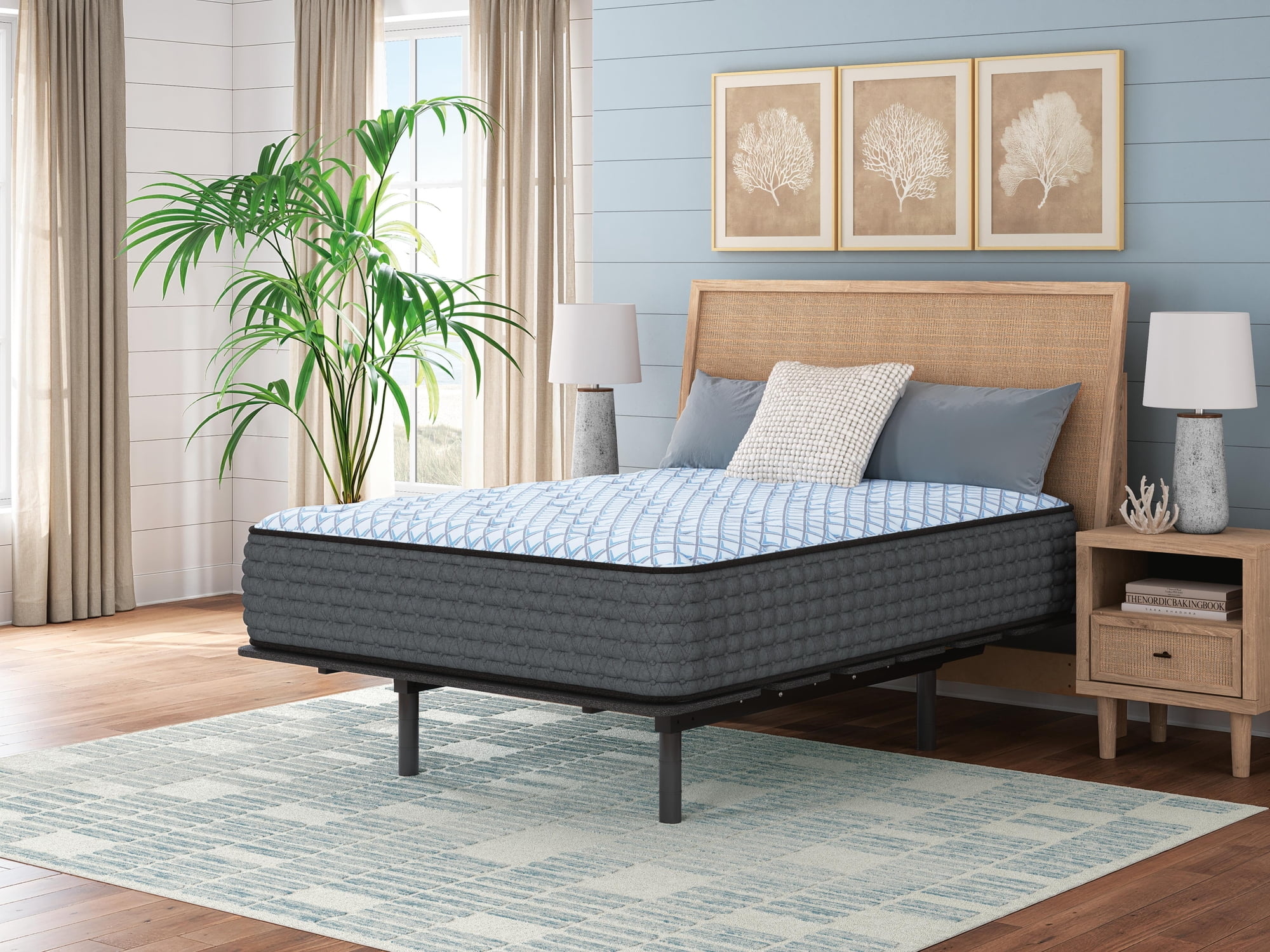Signature Design by Ashley Destin Cove 15 Inch Plush Twin XL Mattress, Hybrid with Memory Foam and Wrapped Coils