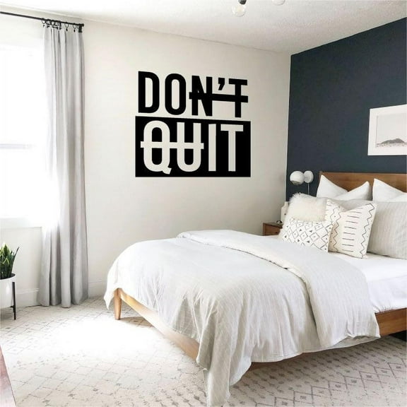 Don't Quit Do It Quote Fitness Workout Work Out Success Motivation Quotes Wall Decals Healthy Lifestyle for Girls Boys Gym Home Sports Room Decor Vinyl Wall Art Stickers Decoration Size (18x20 inch)