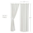 thumbnail image 5 of VHC Brands Stitched Burlap Curtain Panel, White, 84x40, Set of 2, 5 of 7
