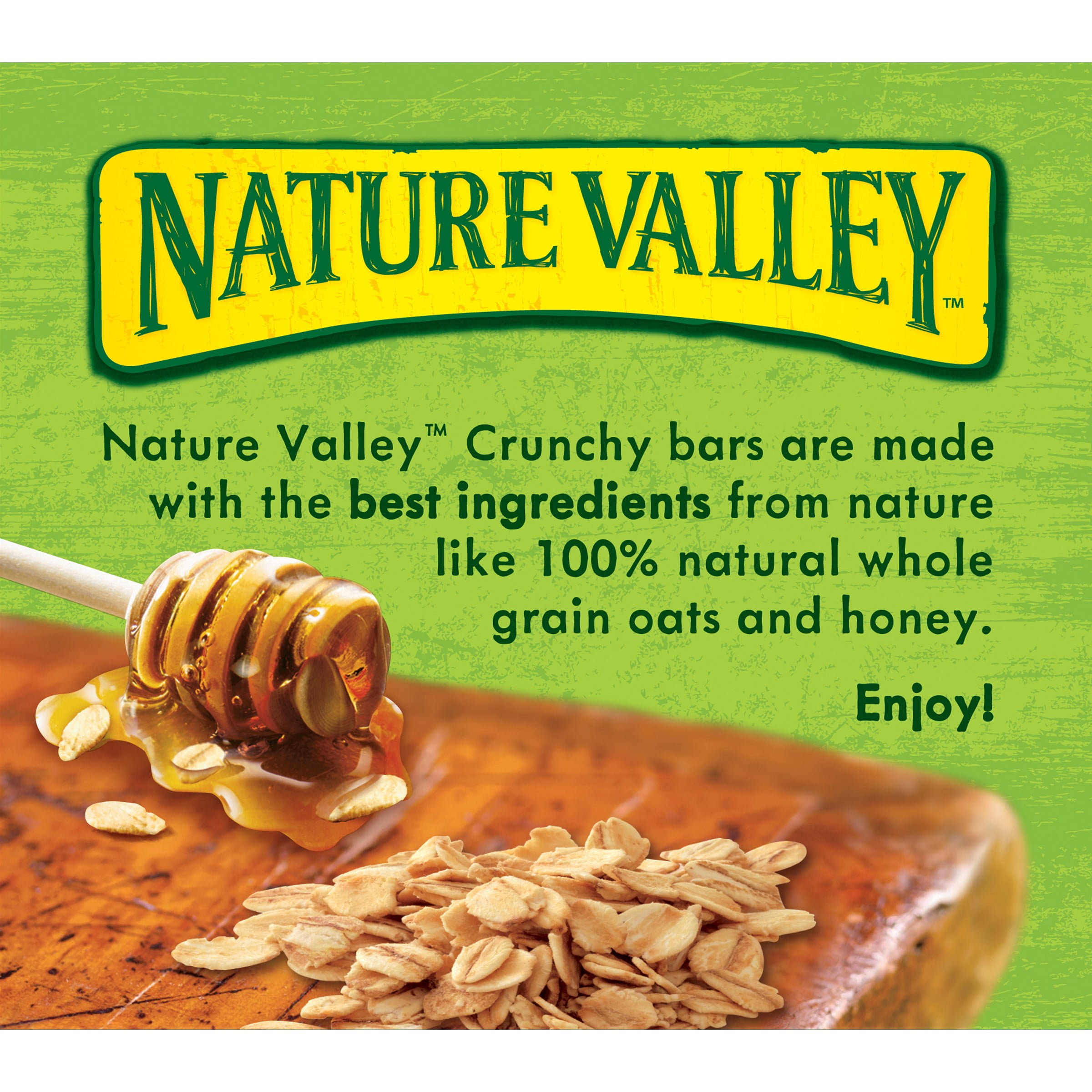 nature valley oats and honey nutrition label