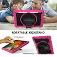 thumbnail image 3 of iPad 7th Generation Case with PET Screen Protector, iPad 10.2" 2019 Case, Dteck Heavy Duty Rugged Shockproof Protective Covers with 360 Rotate Stand /Hand Strap/ Should Belt /Pencil Holder,Rose, 3 of 6