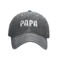 thumbnail image 1 of WEIYLL Womens Men Baseball Cap Papa Letter Embroidered Sports Block Grey Beach Hats One Size, 1 of 5