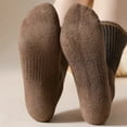 thumbnail image 5 of MIASHUI Women's Mid-Crew Socks Thermal Winter Socks for Women Cozy Stackable Socks with Grips Sleep Socks Brown, 5 of 6
