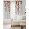 thumbnail image 2 of Fall Orange Leaves Kitchen Curtains Farmhouse Watercolor Botanical Plants Cafe Short Curtains for Bathroom Blackout Window Curtain Small Window Treatment Drapes for Bedroom Living Room 27.5"x39"x2, 2 of 9