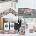 thumbnail image 5 of Pioneer Flower Floral Print Pattern Kitchen Rugs Sets Of 2,Anti Fatigue Kitchen Mat Rugs Non Slip Washable,Decorative Kitchen Floor Mats for Kitchen,Sink,Laundry,17"x30"+17"x47", 5 of 7