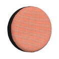 thumbnail image 1 of Balery Orange Gingham Cubiertas para Neumáticos - Protector Resistente para Neumáticos de Camioneta, SUV, Remolque, Camper y RV-15 inch, 1 of 6
