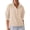 Beige, variant on PRETTYGARDEN Women's Fall Trendy Oversized Sweatshirts Comfy Ribbed Fabric, Raglan Long Sleeve Collared, Button Up Henley Pullover Blouse, Casual Workout Tops, Y2K Fashion Clothing