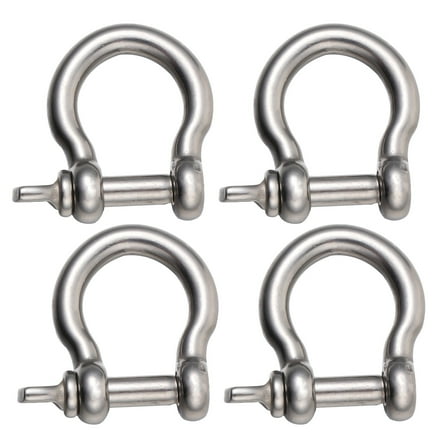 PBPBOX Stainless Steel Bow Shape Shackle for Heavy Duty Towing and Industrial Use