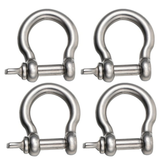 PBPBOX Stainless Steel Bow Shape Shackle for Heavy Duty Towing and Industrial Use